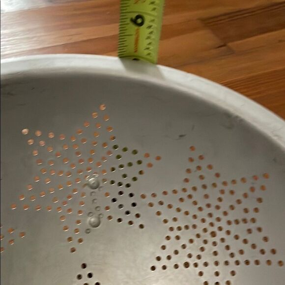 Duracrest Vintage Metal Colander Star Pattern Footed Farmhouse Rustic - Picture 6 of 9